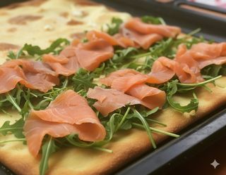 Focaccia al salmone