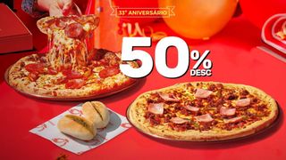 2 Pizzas Médias + 2 Pães de Alho