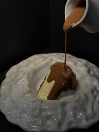 Баскський чізкейк з шоколадом