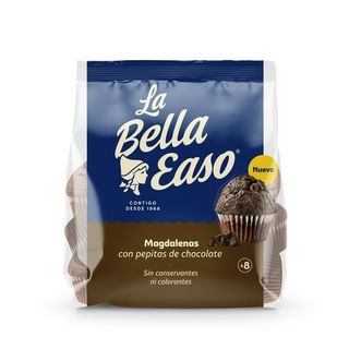 La Bella Easo Magdalenas de Chocolate con Chips de Chocolate 230g