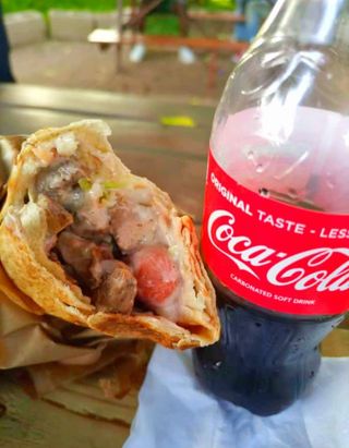 Chicken Shawarma with soft drink