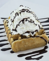 Gofre salsa de caramelo
