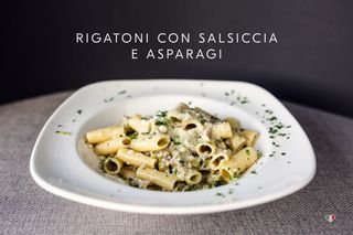 Rigatoni con salsiccia e asparagi 300g