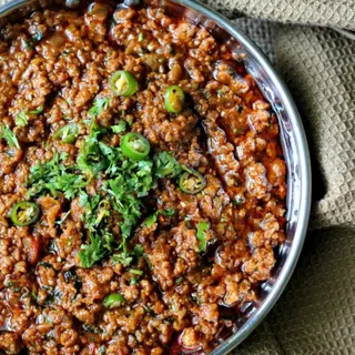 Keema kadhai mutter