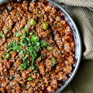 Keema kadhai mutter