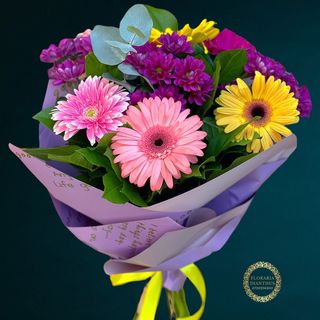 Buchet de flori “Gerbera si Crizanteme”