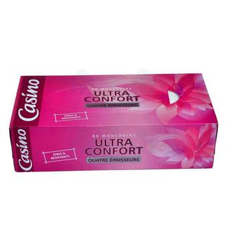 Boîte de mouchoirs ultra confort quatre épaisseurs x80 - CASINO