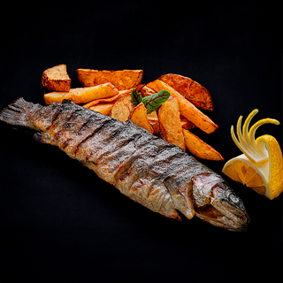 Păstrăv dezosat la grătar