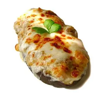 Berenjenas Con Verduras, Bechamel Y Gambas