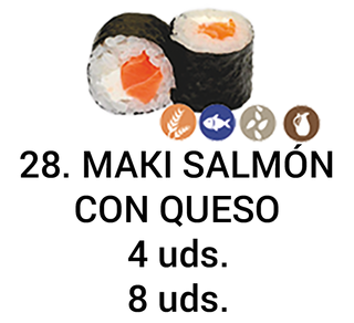 24. Maki De Salmón Con Queso (4 Uds.)
