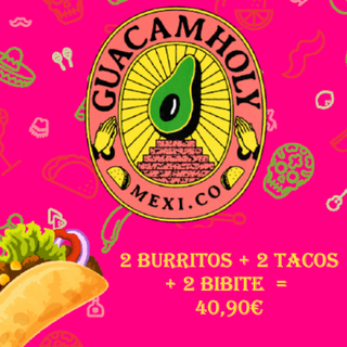 2 Burritos + 2 Tacos + 2 Bibite Analcoliche