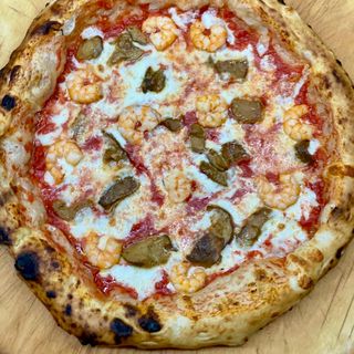 Gamberetti e funghi porcini