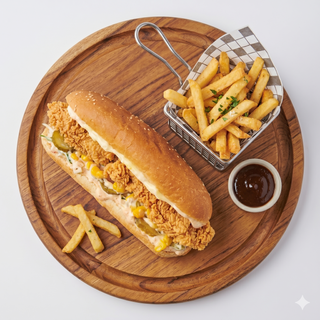 Mer Crispy Chicken Sandwich With Chips