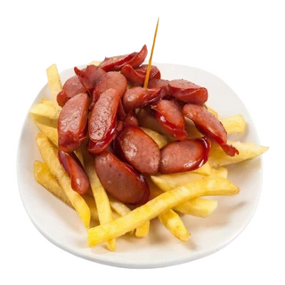 Papas Fritas con Salchicha Frankfurt