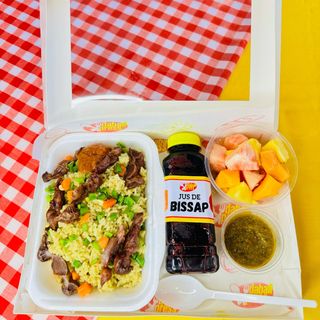 Lunch box riz sauté aux Gesiers