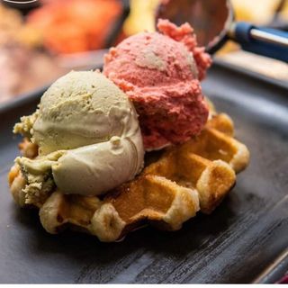 Waffel con gelato