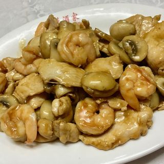 Frango com Gambas e Bambu