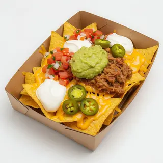 Nachos con pulled pork media