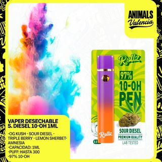 Vaper Desechable Sour Diesel 10-OH 97% 1Ml