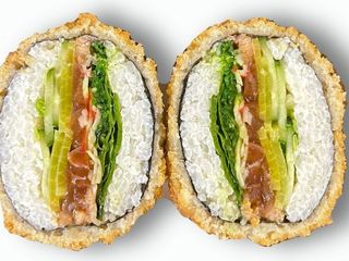 Sushi burger z łososiem powiększony (350g)
