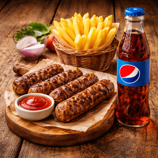 Meniu Mici  4buc + cartofi prăjiți +Pepsi 0.250 Ml