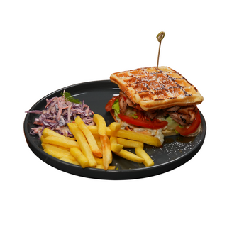 "Belgian" sandwich with fried chicken