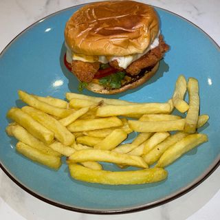 Hamburguesa pollo crujiente