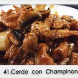 Cerdo Con Champiñones