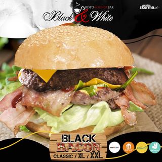 Hamburger black bacon classic