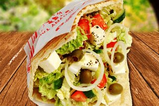 Wegetariański kebab z serem