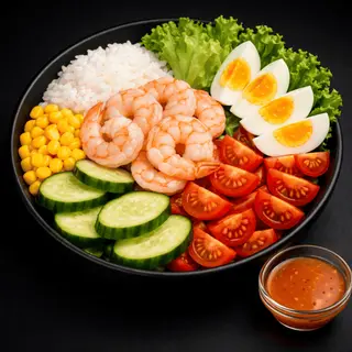 Боул з тигровими креветками (300/50г)