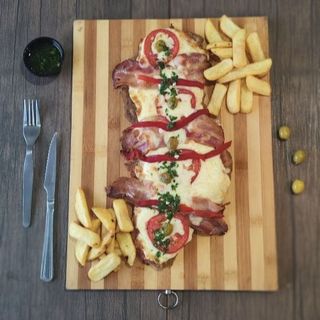 Milanesa Napolitana INDIVIDUAL Con Huevo Frito (Para 1 Persona)