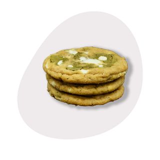 Cookie de choco blanco con crema de pistacho