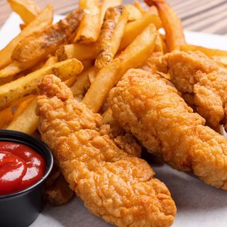 Pollo crock con patate fritte