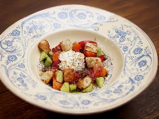 Панцанела зі страчателою, фермерськими томатами та фокачею (300 г)