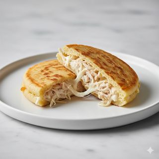 Arepa Chamita Con Pollo Desmechado Y Queso (1 Ud.)