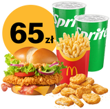 McCrispy®Bacon Supreme +9 McNuggets® +2x średni napój +duże frytki