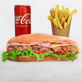 Sandwich Thon + frites + Boissons.