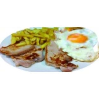Combinado Chuleta De Cerdo Con Patatas Y Huevo