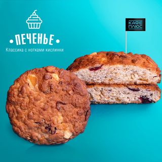Печенье овсяное с клюквой и цукатами