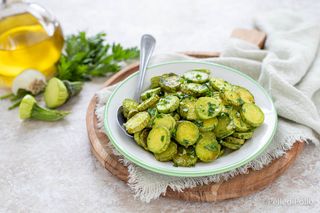 Spadellata di zucchine trombetta