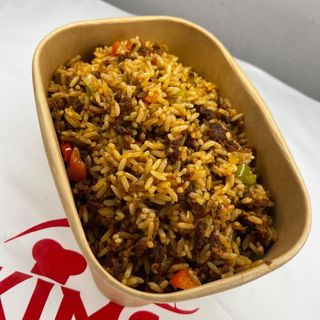 Dirty rice and turkey combo