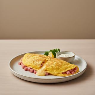 Omleta cu sunca si cascaval