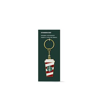 Keychain Hot Cup Red White Stripe