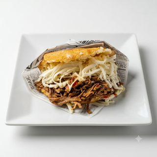 Arepa De Ternera Deshilachada Con Queso (1 Ud.)