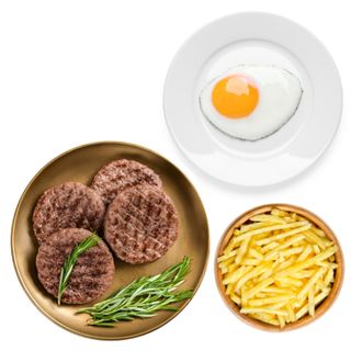 Hamburguesa ternera + patatas