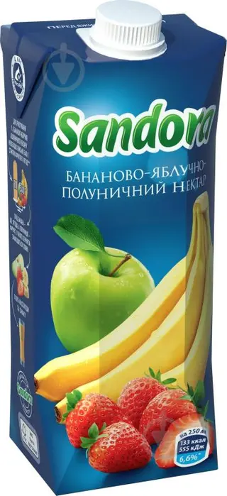 Сік Сандора Яблуко-полуниця-банан  (500мл)