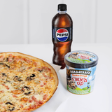 Pizza + Bebida + Helado