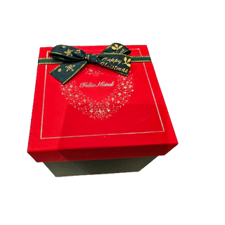 Caixa Presente de Natal com Laço verde