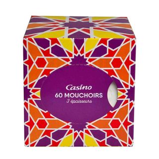 Boite mouchoirs blanc cubica x60 - CASINO